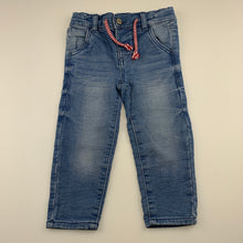 Load image into Gallery viewer, Boys Anko Baby, stretch knit denim jeans, adjustable, EUC, size 0,  