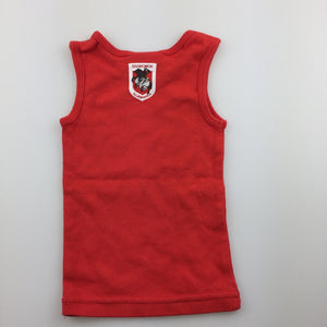 Unisex NRL Supporter, red cotton St George singlet, GUC, size 00