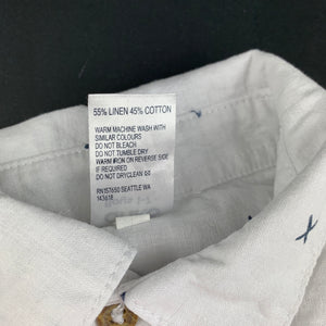 Boys Anko, linen / cotton long sleeve shirt, GUC, size 6,  