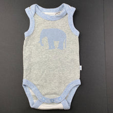 Load image into Gallery viewer, unisex Marquise, cotton singletsuit / romper, elephant, EUC, size 0000,  