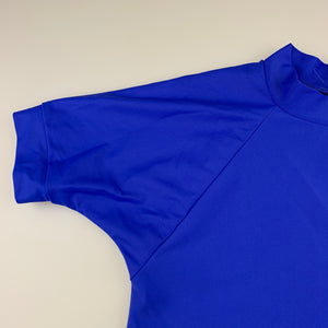 Girls KEMA, blue short sleeve rashie swim top, EUC, size 8,  