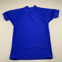 Load image into Gallery viewer, Girls KEMA, blue short sleeve rashie swim top, EUC, size 8,  
