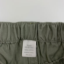 Load image into Gallery viewer, Boys Macys, khaki cotton casual pants, elasticated, inside leg: 24 cm, EUC, size 1-2,  