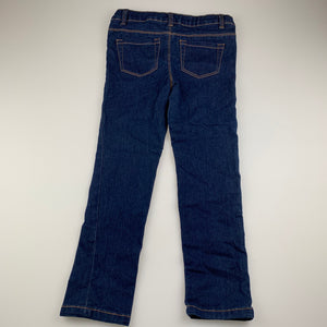 Girls Emerson, dark stretch denim pants, adjustable, inside leg: 51 cm, GUC, size 7,  