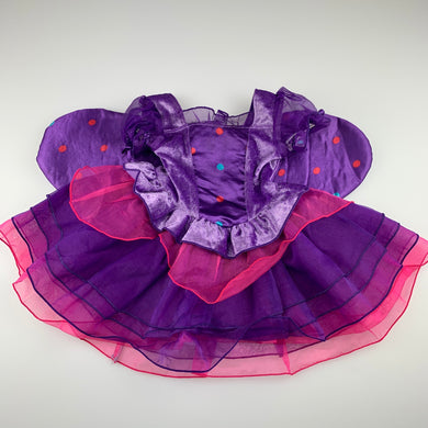 Girls Koala Kids, purple and pink tulle fairy dress, GUC, size 0, L: 