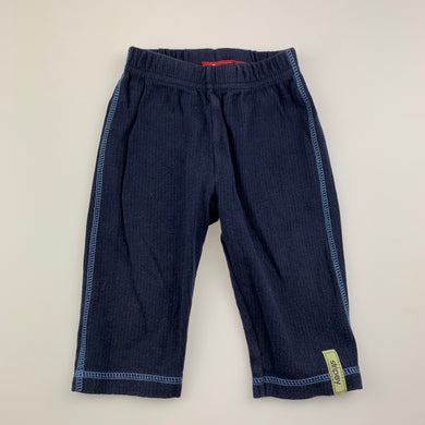 Boys Sprout, navy cotton bottoms, elasticated, GUC, size 00,  