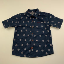 Load image into Gallery viewer, Boys Next, navy lightweight cotton short-sleeved shirt, EUC, size 1-2,  