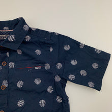 Load image into Gallery viewer, Boys Next, navy lightweight cotton short-sleeved shirt, EUC, size 1-2,  