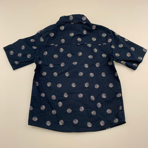 Boys Next, navy lightweight cotton short-sleeved shirt, EUC, size 1-2,  