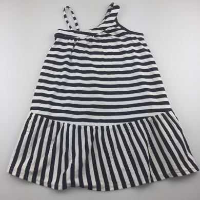 Girls Cotton On, navy & white stripe cotton sumer party dress, GUC, size 3