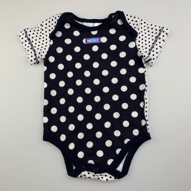 unisex Disney, Mickey Mouse cotton bodysuit / romper, EUC, size 000,  
