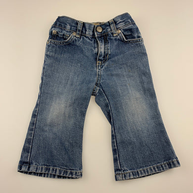 Girls Old Navy, blue denim jeans, elasticated, FUC, size 1,  