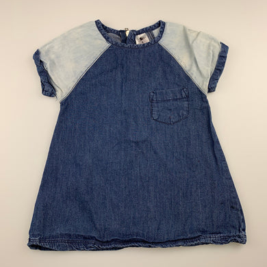 Girls H&T, lightweight denim top, L: 39cm, FUC, size 1,  
