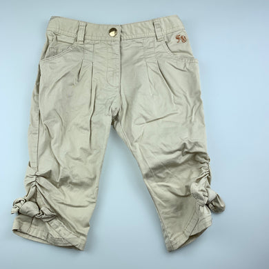 Girls Roem Girls, cropped stretch cotton pants, adjustable, Inside leg: 27.5cm, EUC, size 8,  
