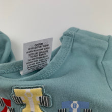 Load image into Gallery viewer, Boys Target, blue cotton bodysuit / romper, racing cars, GUC, size 0000,  