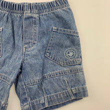 Load image into Gallery viewer, Boys Target, blue denim shorts, elasticated, GUC, size 000,  