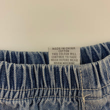 Load image into Gallery viewer, Boys Target, blue denim shorts, elasticated, GUC, size 000,  