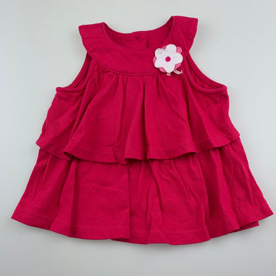 Girls Kids Headquarters, pink tiered summer top, GUC, size 0-1,  