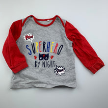 Load image into Gallery viewer, Boys Tu, long sleeve pyjama top, superhero, FUC, size 0,  