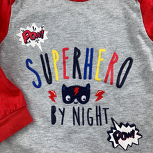 Load image into Gallery viewer, Boys Tu, long sleeve pyjama top, superhero, FUC, size 0,  
