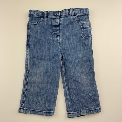 Girls Dymples, blue stretch denim jeans, adjustable, GUC, size 0,  