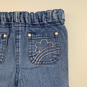 Girls Dymples, blue stretch denim jeans, adjustable, GUC, size 0,  