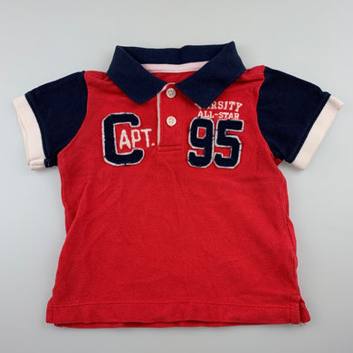 Boys Osh Kosh, cotton polo shirt / top, FUC, size 0,  