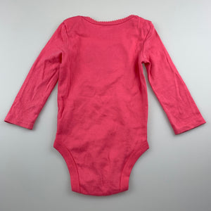 Girls Babies R Us, pink cotton bodysuit / romper, EUC, size 00,  