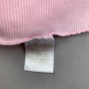 Girls Baby Biz, pink ribbed cotton singlet top, GUC, size 0000,  