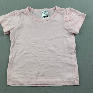 Girls KIDS & Co, pink cotton t-shirt top, GUC, size 00,  