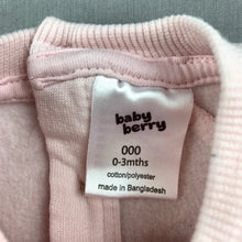 Load image into Gallery viewer, Girls Baby Berry, fleece lined sweater, jumper, light marks right arm, FUC, size 000,  