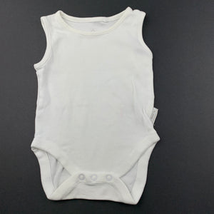 unisex Next, white cotton singletsuit, romper, FUC, size 000,  
