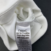Load image into Gallery viewer, unisex Next, white cotton singletsuit, romper, FUC, size 000,  