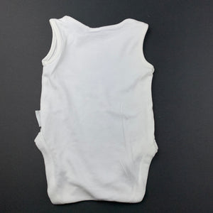 unisex Next, white cotton singletsuit, romper, FUC, size 000,  