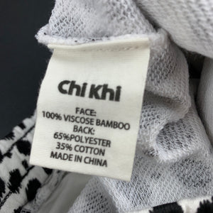 unisex Chi Khi, bamboo blend animal print slouch shorts, elasticated, NEW, size 6-7,  