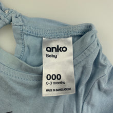 Load image into Gallery viewer, Girls Anko, blue cotton long sleeve top, FUC, size 000,  