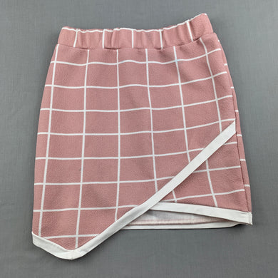 Girls Shein, pink lightweight skirt, elasticated, FUC, size 8,  