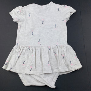 Girls Anko Baby, stretchy romper dress, flamingos, FUC, size 00,  