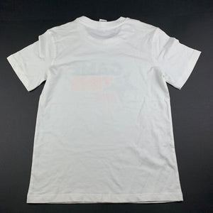 Boys Urban Supply, white cotton t-shirt / top, NBL, EUC, size 10,  