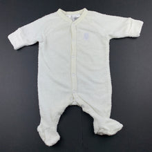 Load image into Gallery viewer, unisex Dymples, pale lemon terry coverall / romper, EUC, size 0000,  