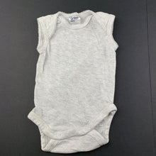 Load image into Gallery viewer, Girls Anko, grey pointelle singletsuit / romper, GUC, size 000,  