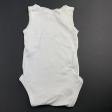Load image into Gallery viewer, Girls Marquise, white cotton singletsuit, romper, butterfly, GUC, size 000,  