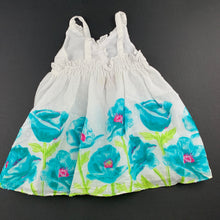 Load image into Gallery viewer, Girls Penelope Mack, lined floral cotton summer dress, GUC, size 12 months, L: 39 cm