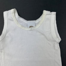 Load image into Gallery viewer, unisex Tiny Little Wonders, white ripped cotton singlet top, GUC, size 00,  