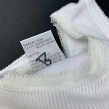 Load image into Gallery viewer, unisex Tiny Little Wonders, white ripped cotton singlet top, GUC, size 00,  