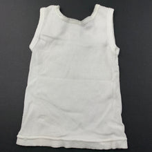 Load image into Gallery viewer, unisex Tiny Little Wonders, white ripped cotton singlet top, GUC, size 00,  