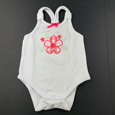 Girls Sprout, white summer romper, flower, GUC, size 000,  
