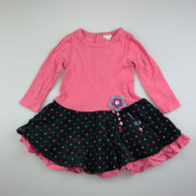 Load image into Gallery viewer, Girls Jack &amp; Milly, cotton casual long sleeve dress, FUC, size 0, L: 40 cm