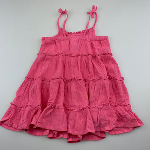 Girls Anko, pink casual summer dress, GUC, size 1, L: 45 cm