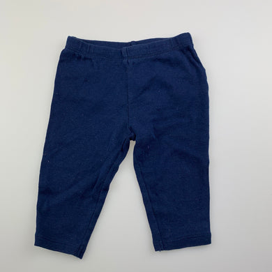 Girls Carters, blue cotton ruffle leggings, bottoms, GUC, size 3 months,  
